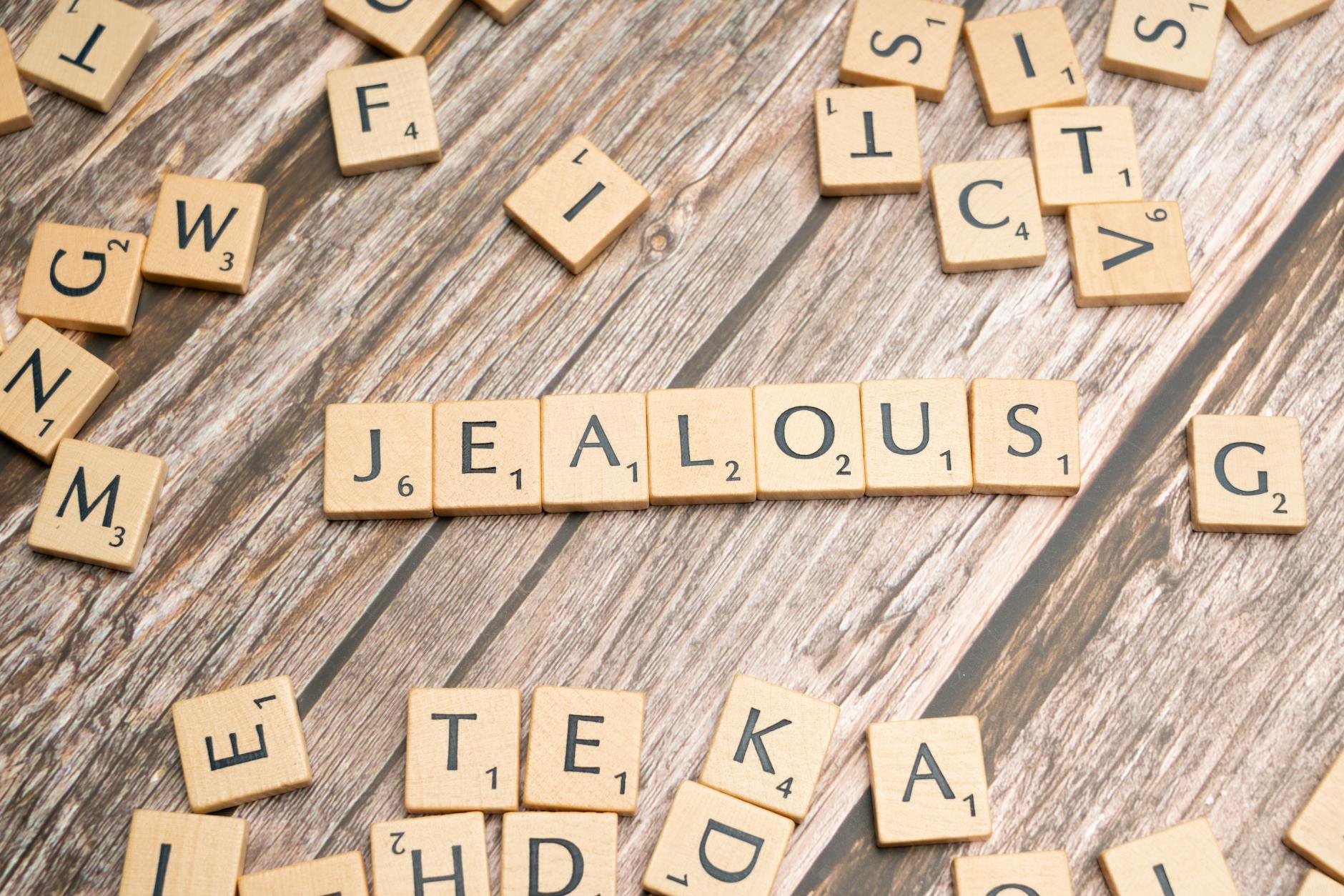 jealous text on dice