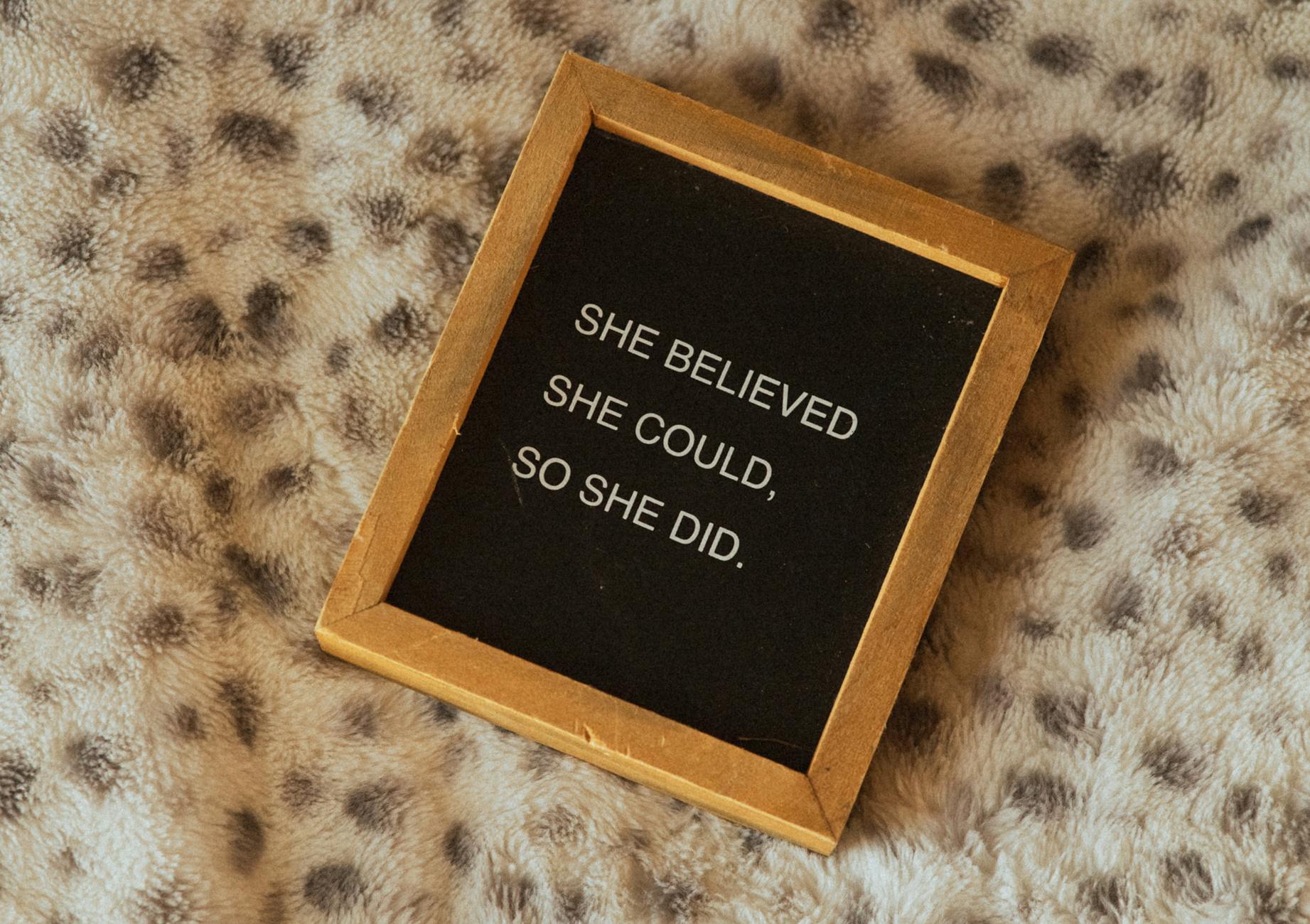 text in frame
