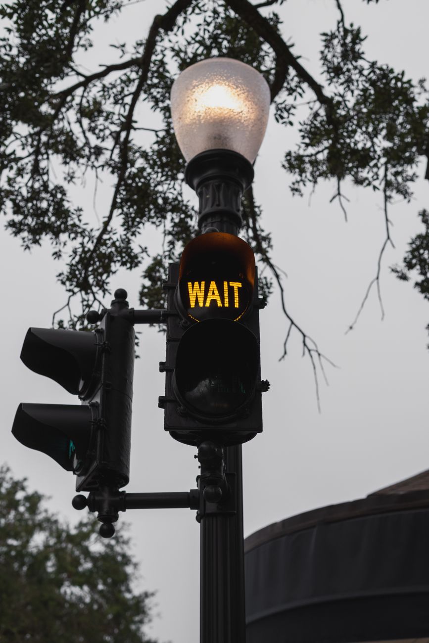 low angle view of a traffic light